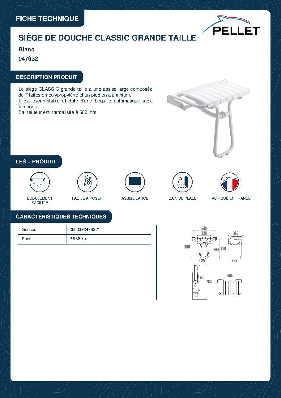 Fiche technique fournisseur