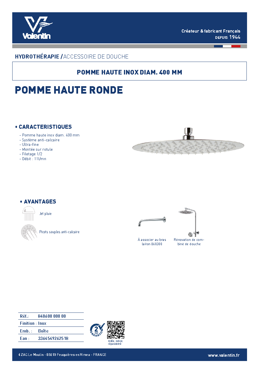 Fiche technique fournisseur