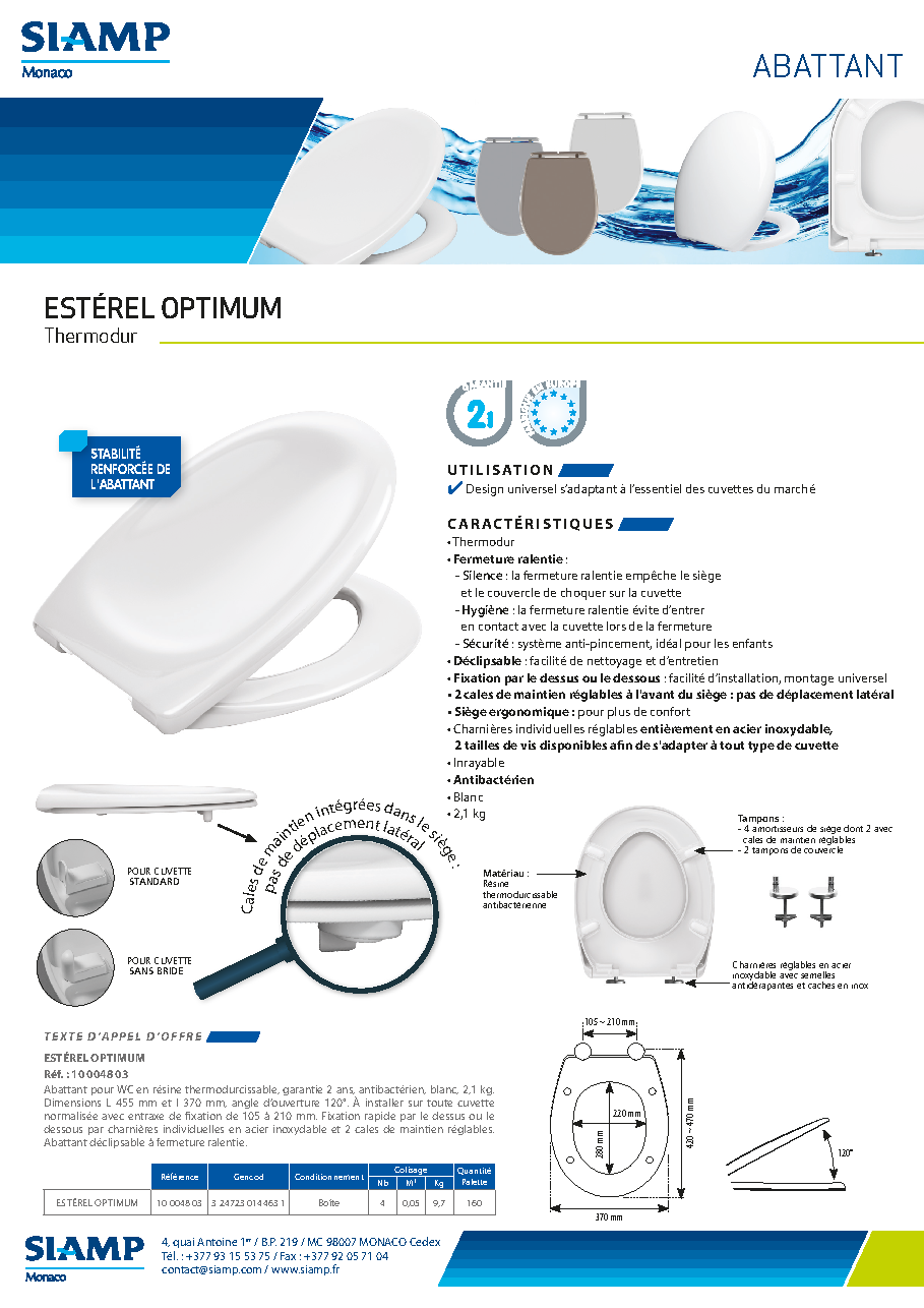 Fiche technique fournisseur
