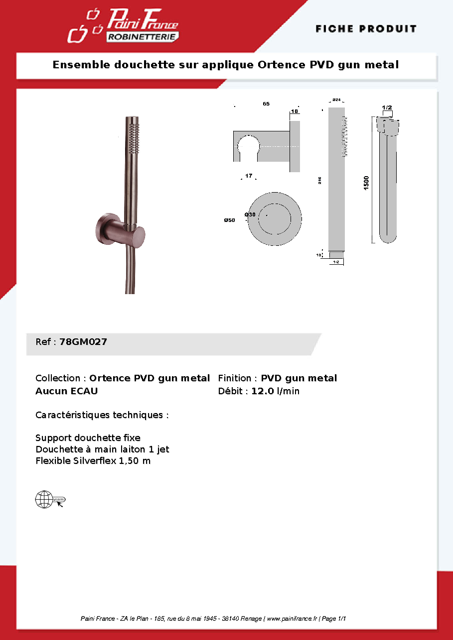 Fiche technique fournisseur