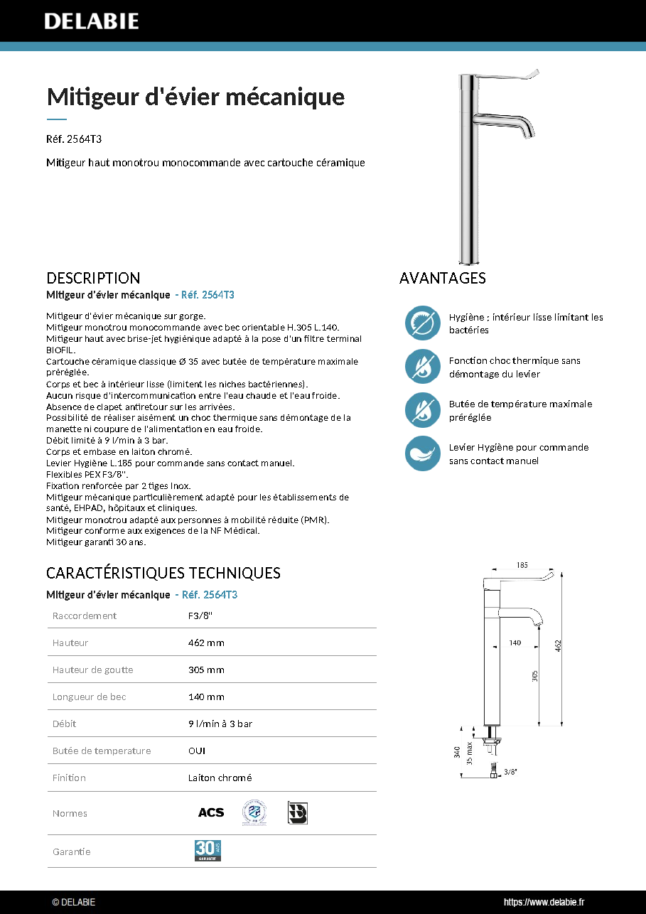 Fiche technique fournisseur