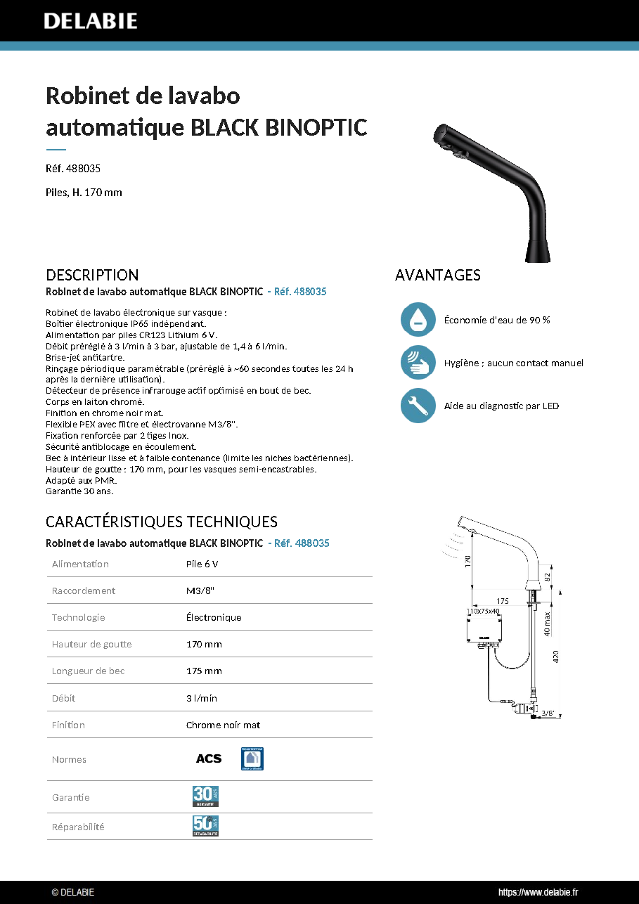 Fiche technique fournisseur