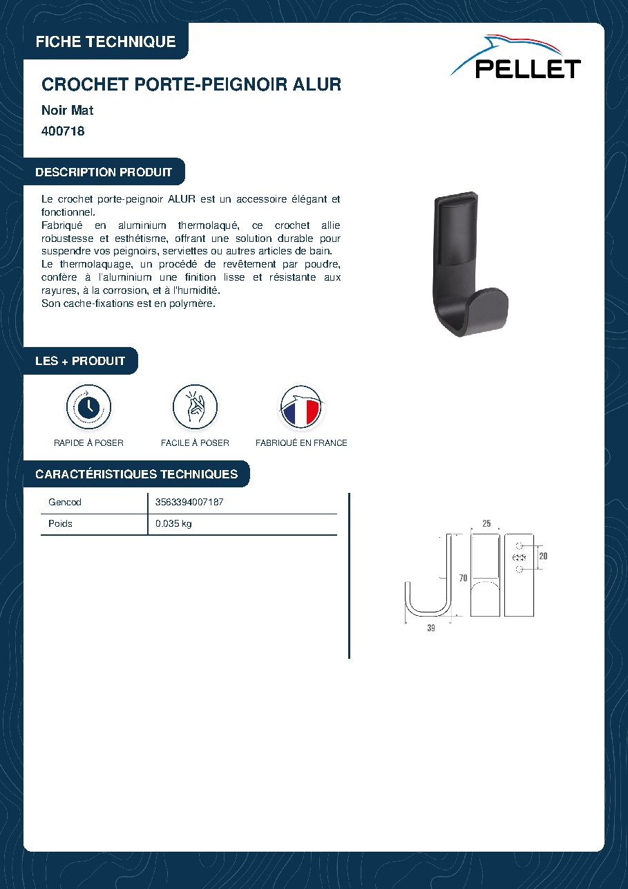 Fiche technique fournisseur