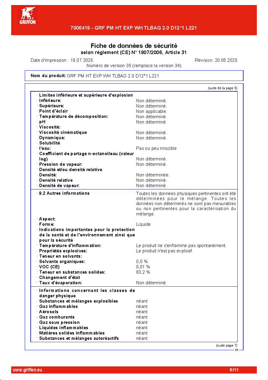 Fiche technique fournisseur