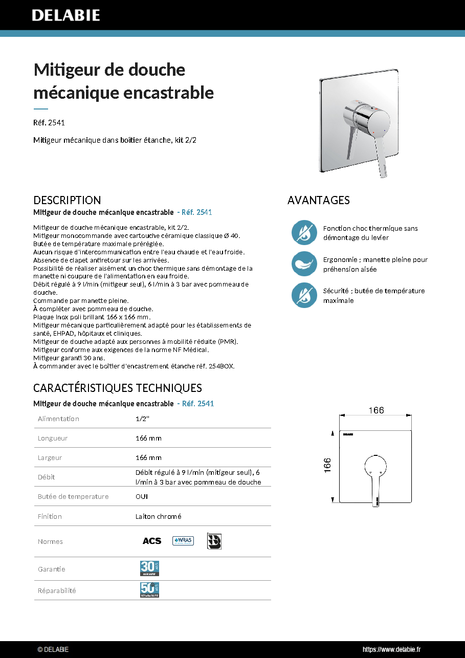 Fiche technique fournisseur