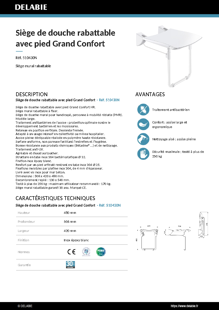 Fiche technique fournisseur