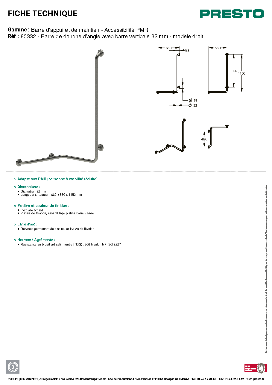 Fiche technique fournisseur
