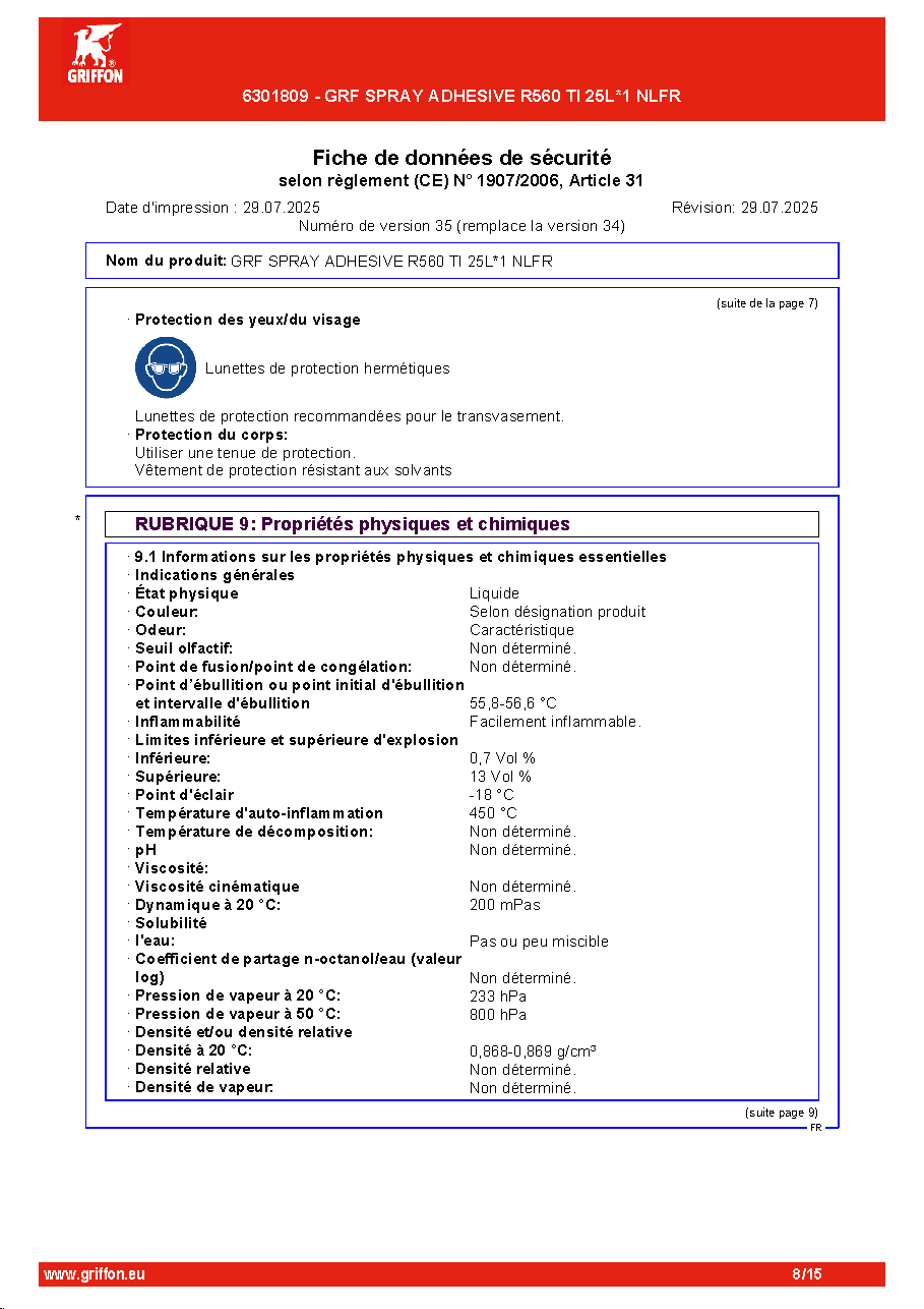 Fiche technique fournisseur