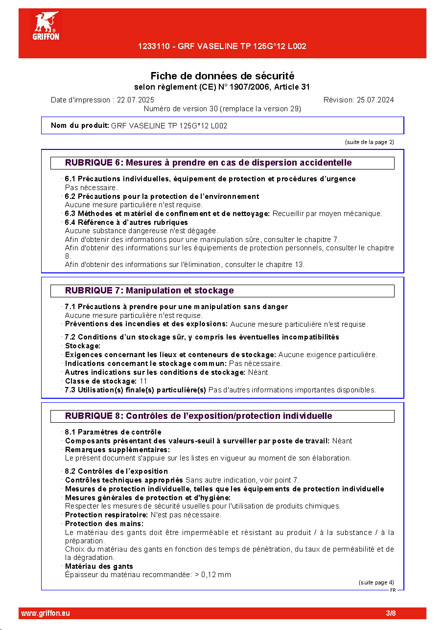 Fiche technique fournisseur