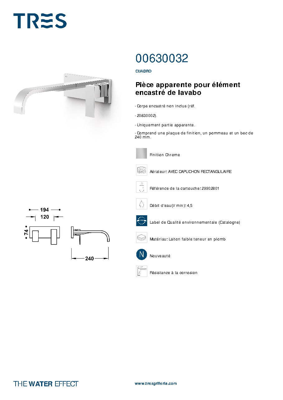 Fiche technique fournisseur