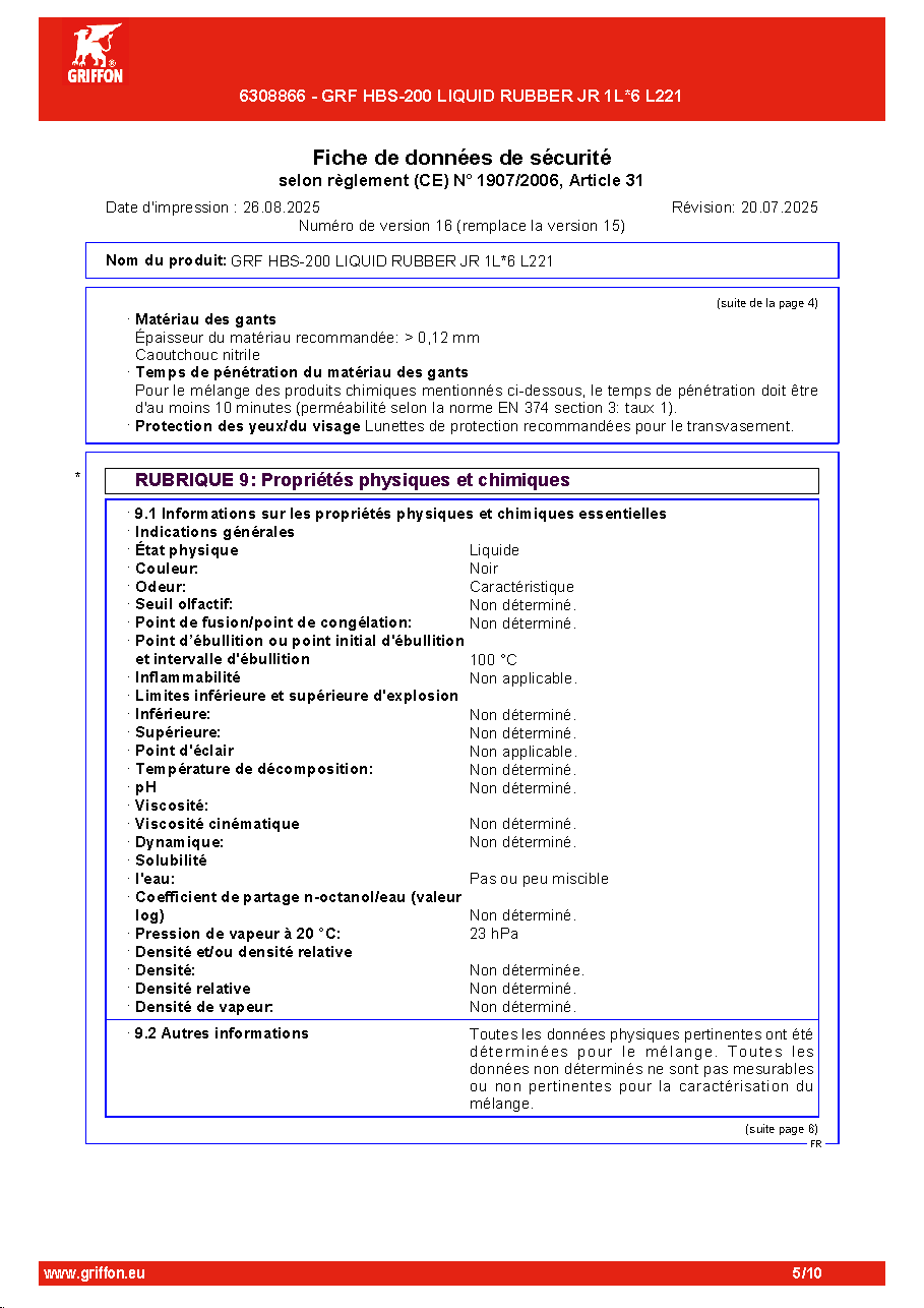 Fiche technique fournisseur