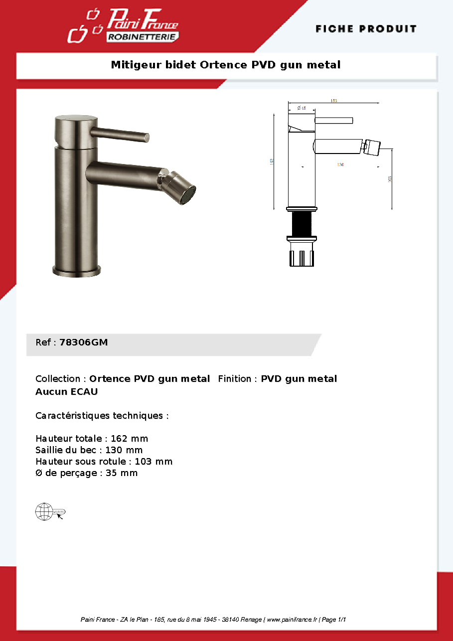 Fiche technique fournisseur