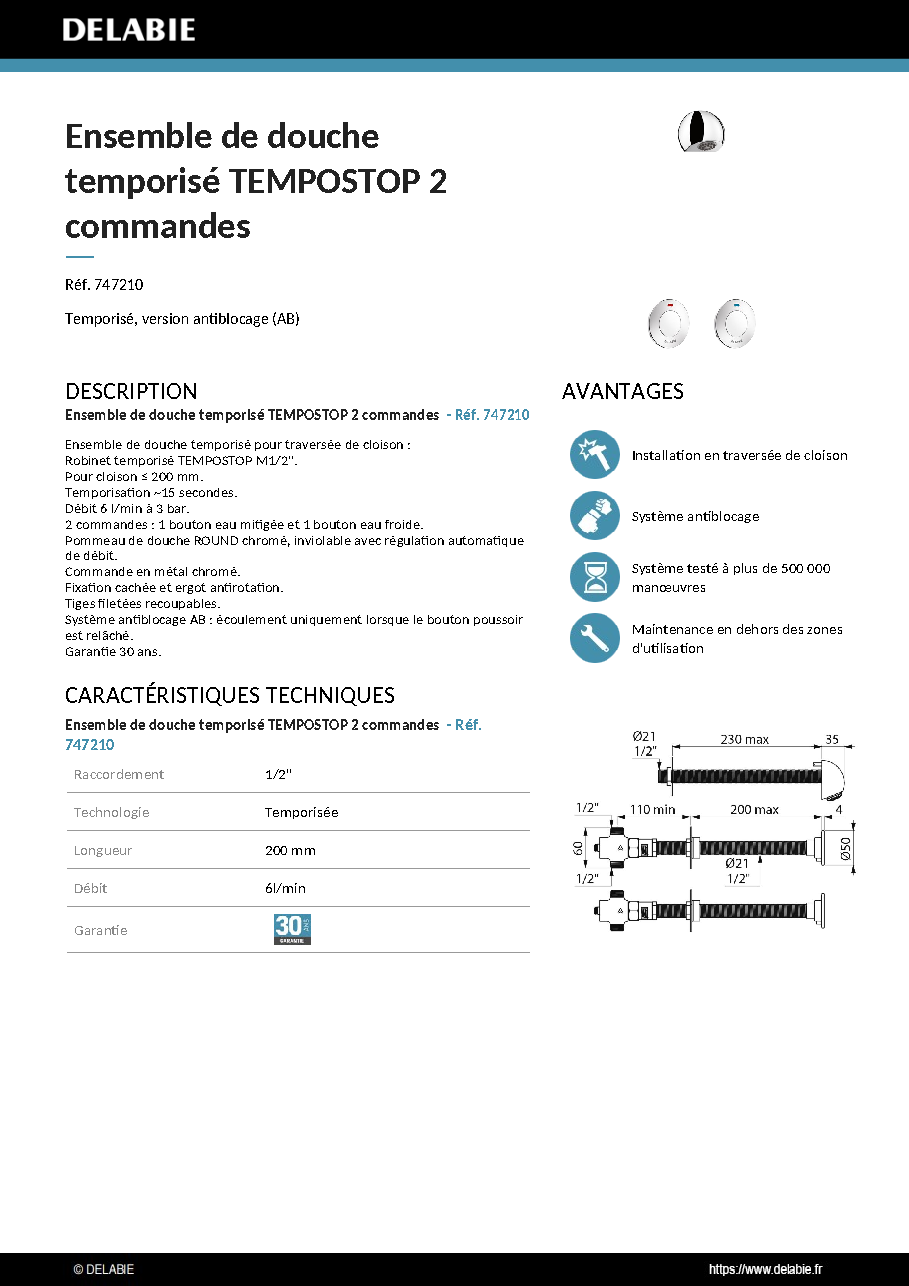 Fiche technique fournisseur