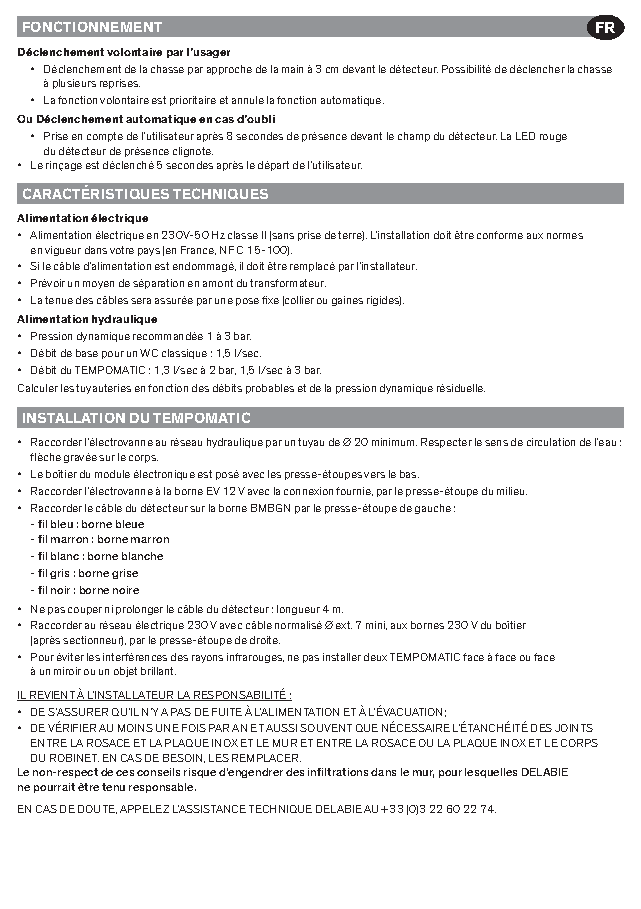 Fiche technique fournisseur