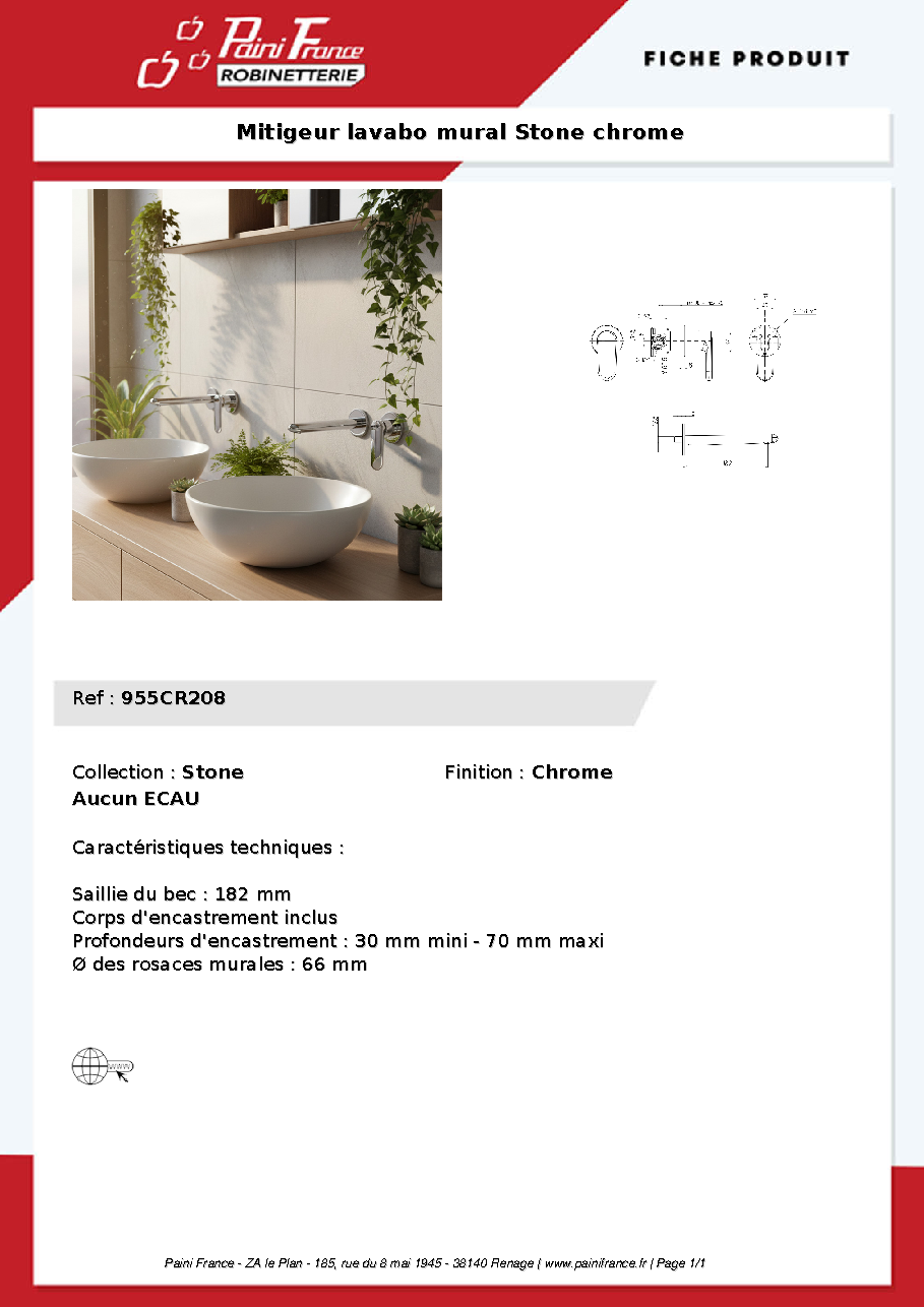Fiche technique fournisseur