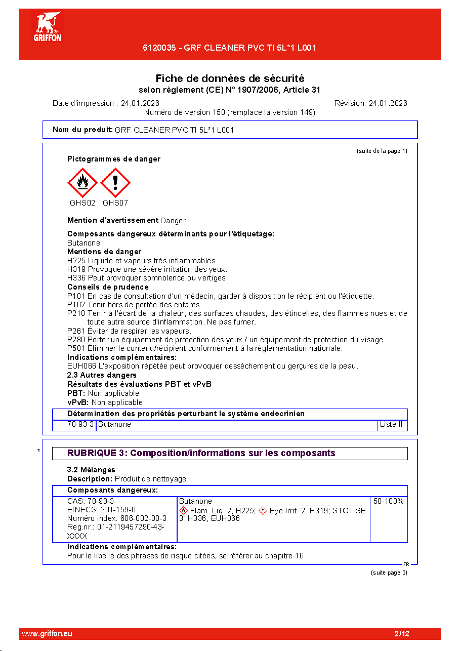 Fiche technique fournisseur