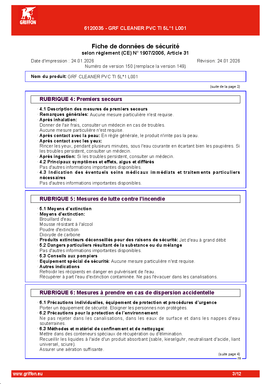 Fiche technique fournisseur