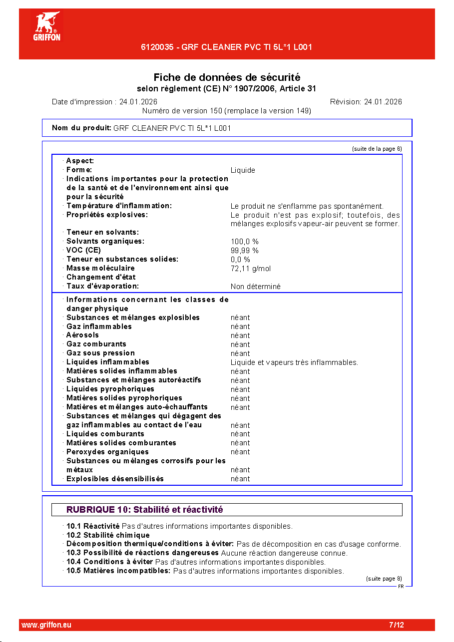 Fiche technique fournisseur