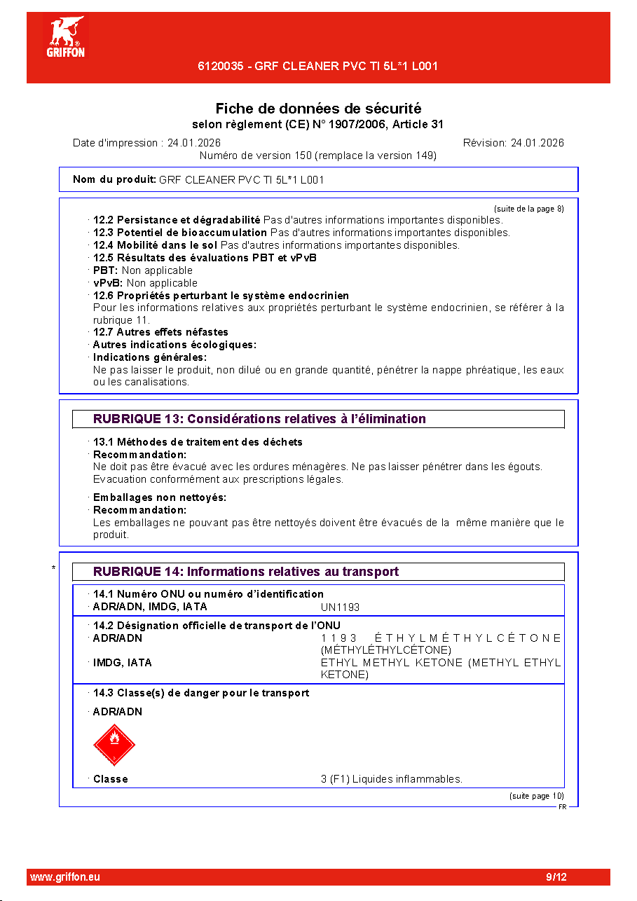 Fiche technique fournisseur