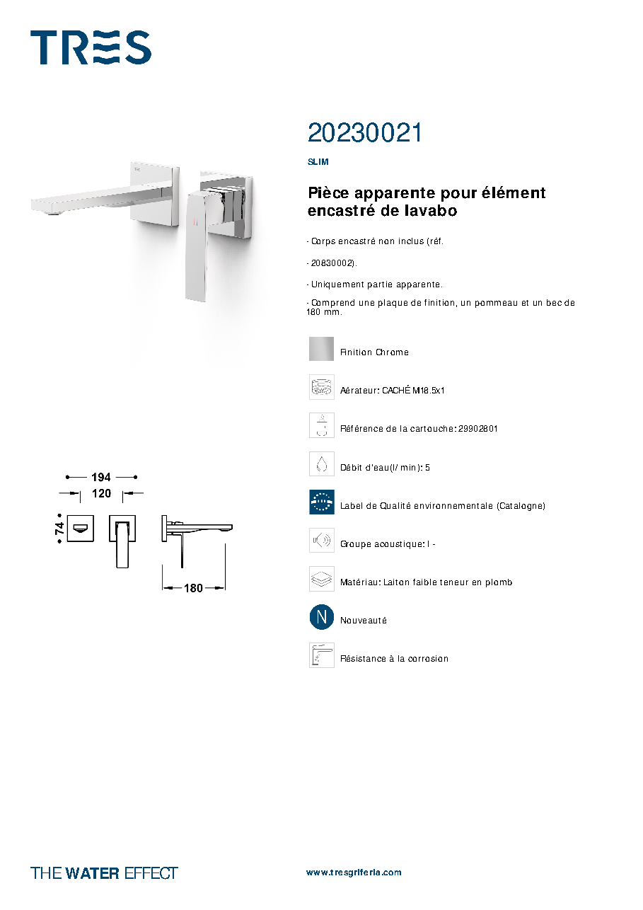 Fiche technique fournisseur