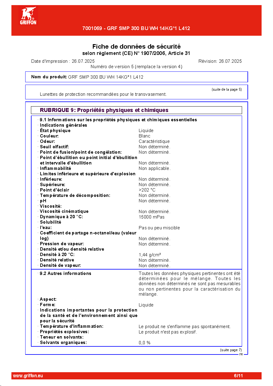 Fiche technique fournisseur