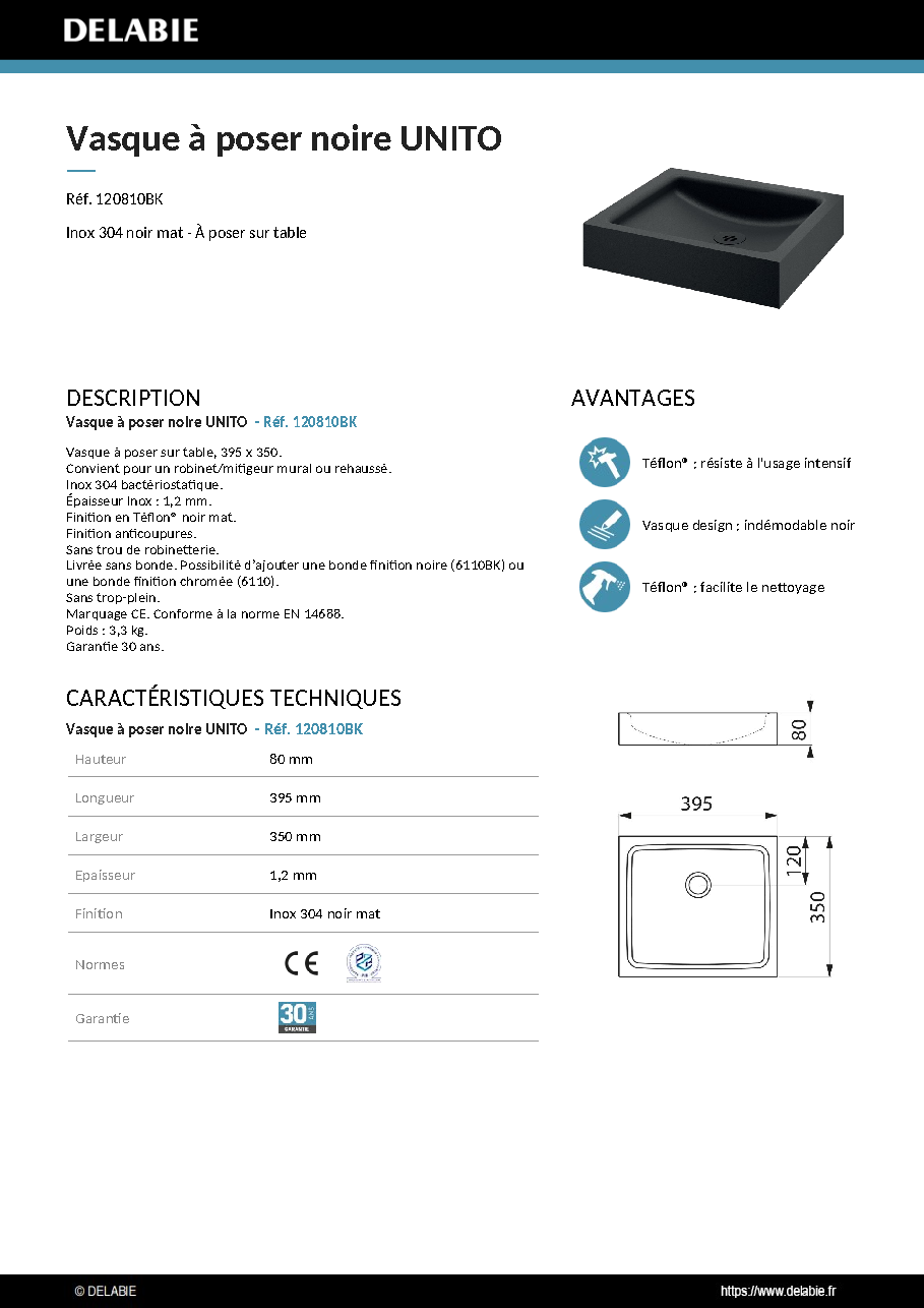Fiche technique fournisseur