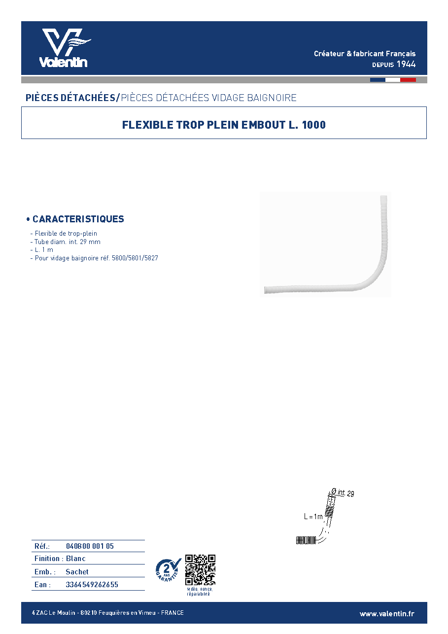 Fiche technique fournisseur