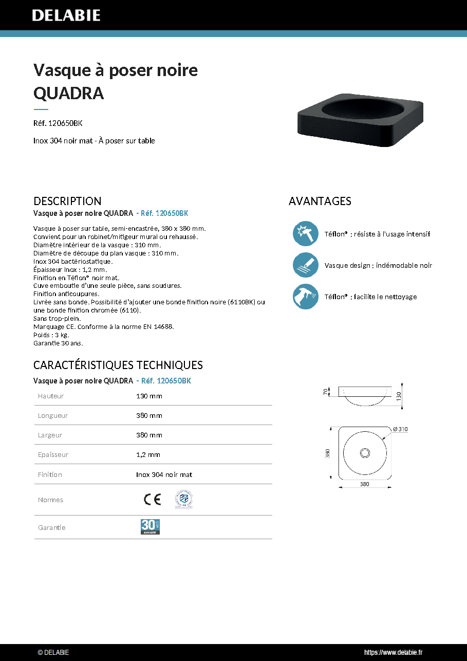 Fiche technique fournisseur