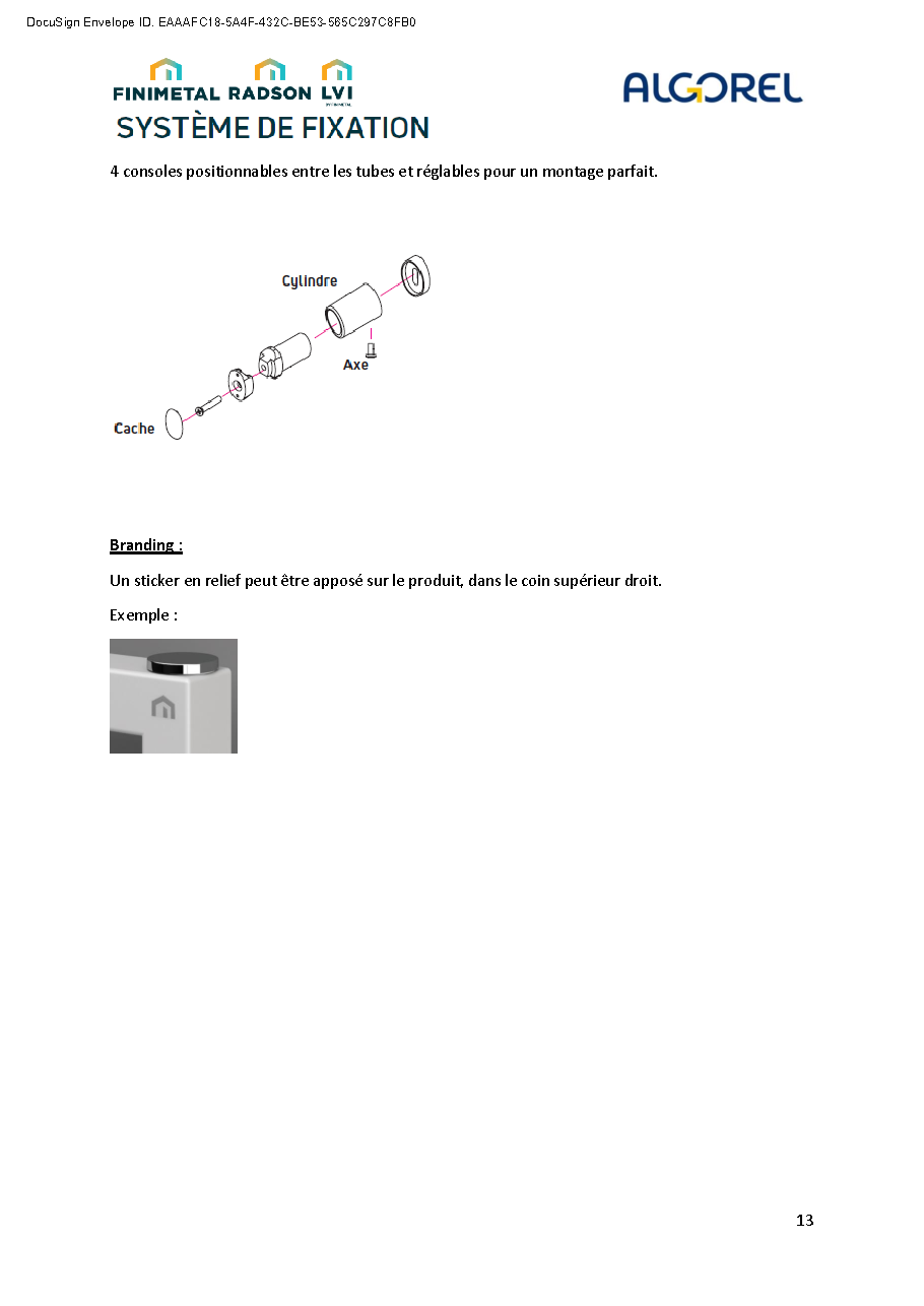 Fiche technique fournisseur