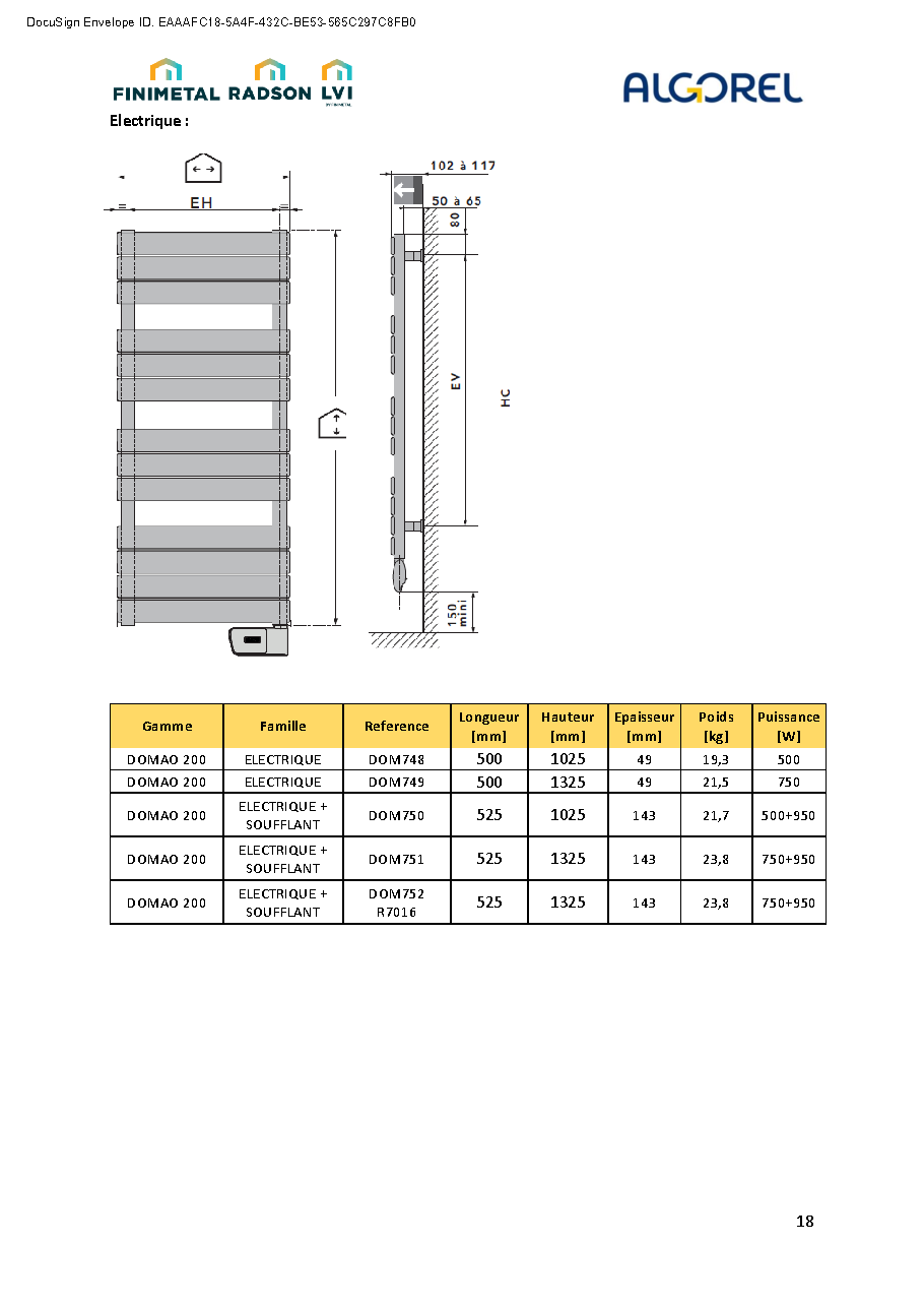 Fiche technique fournisseur