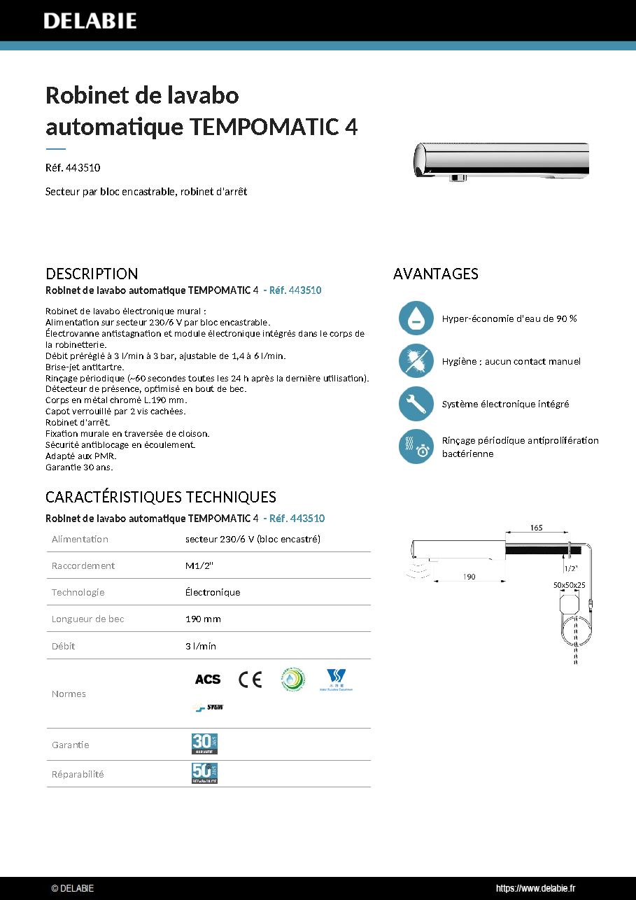Fiche technique fournisseur