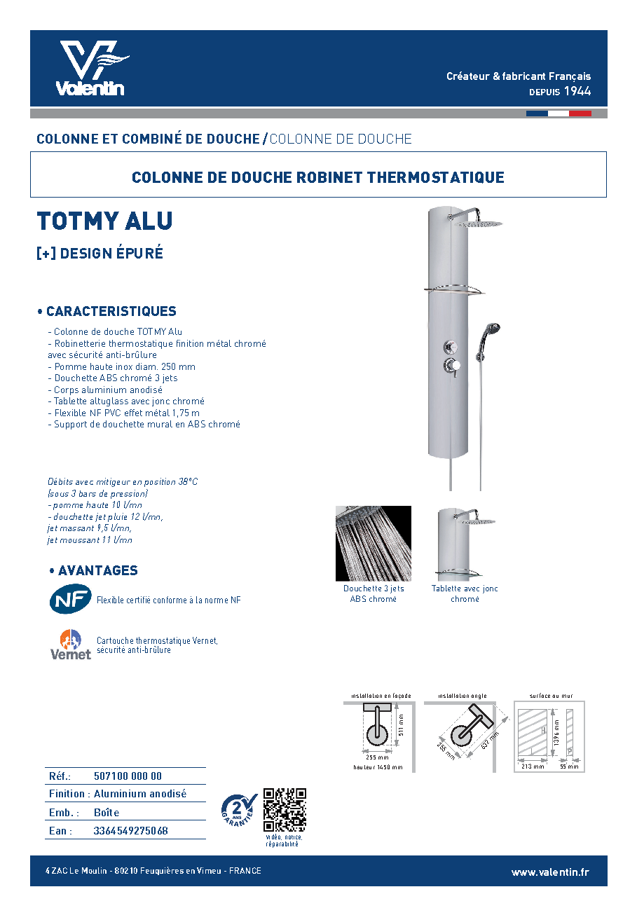 Fiche technique fournisseur