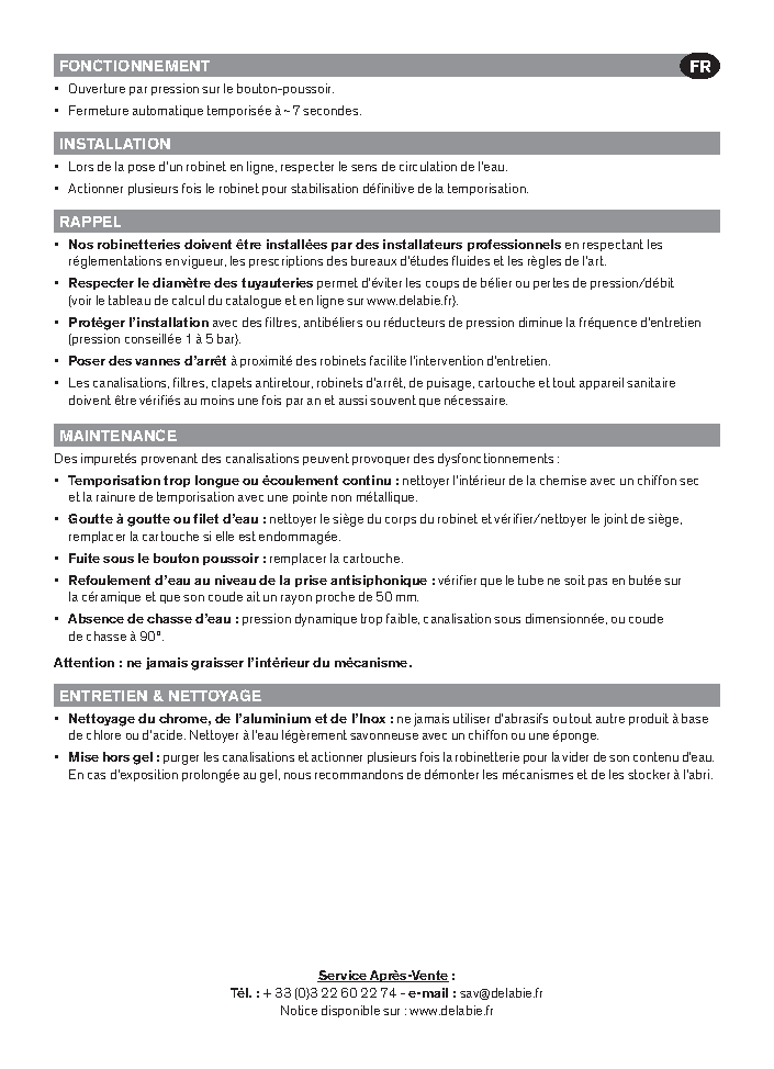 Fiche technique fournisseur