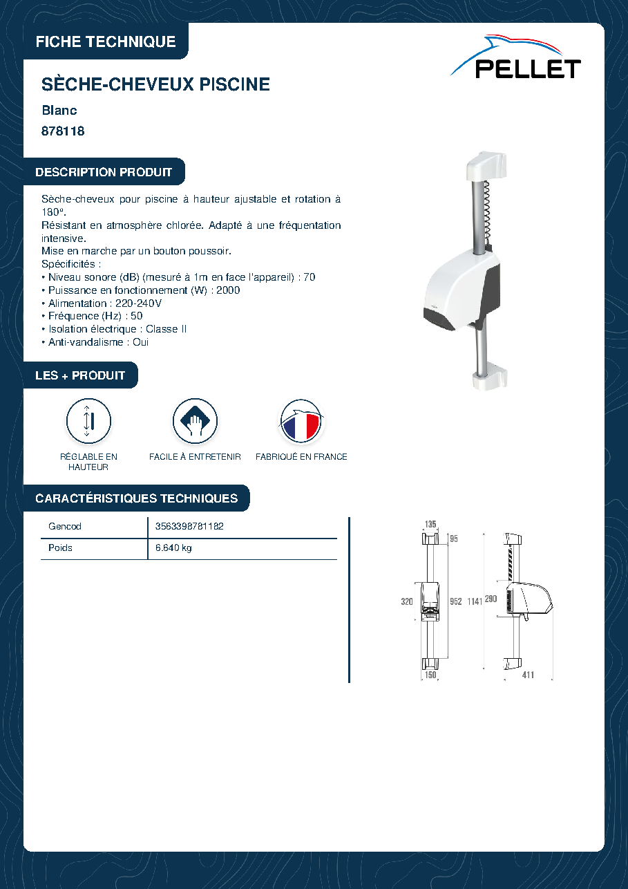 Fiche technique fournisseur