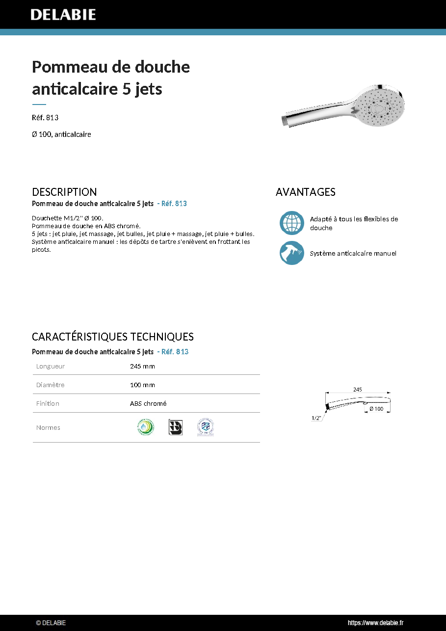 Fiche technique fournisseur