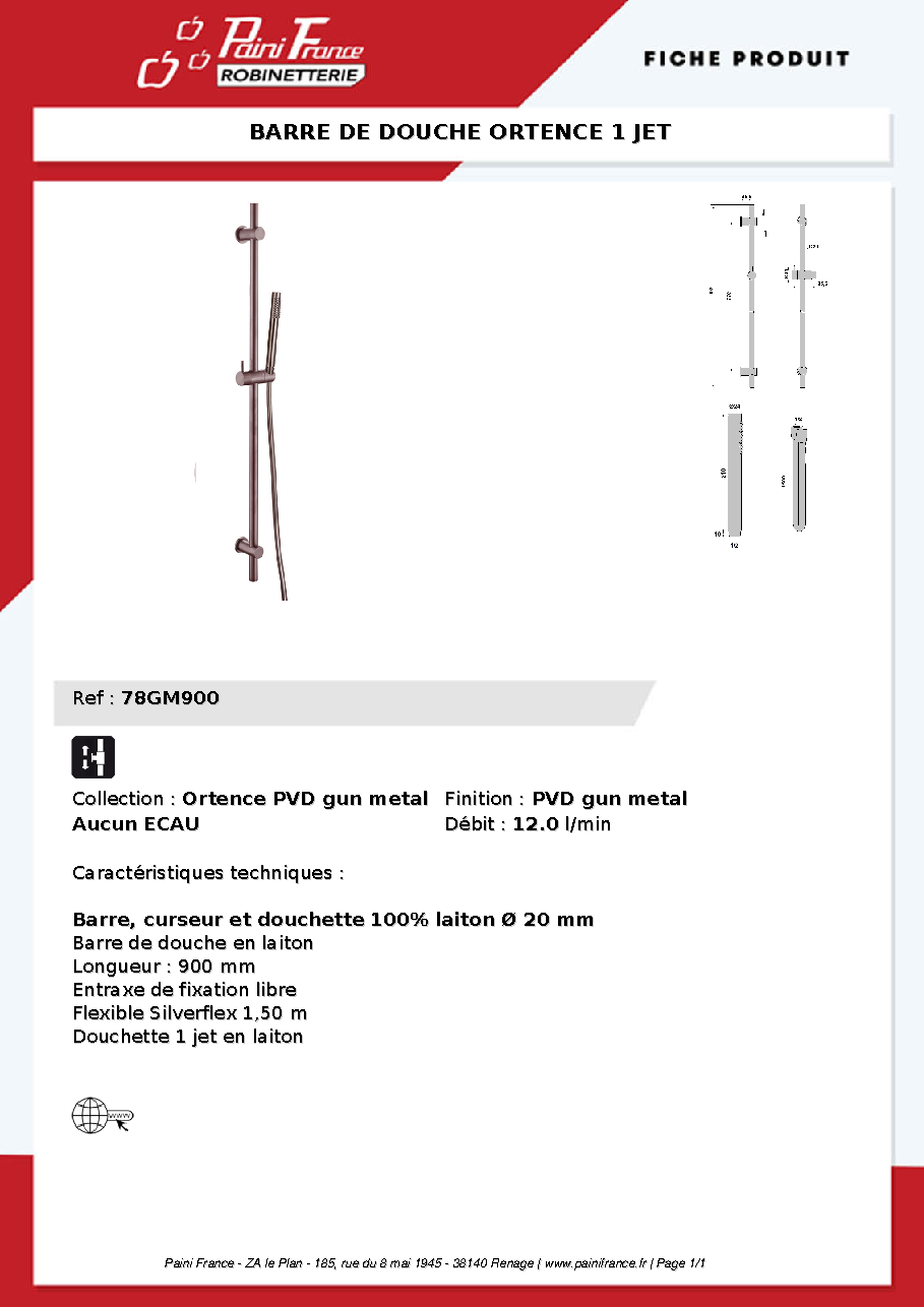 Fiche technique fournisseur