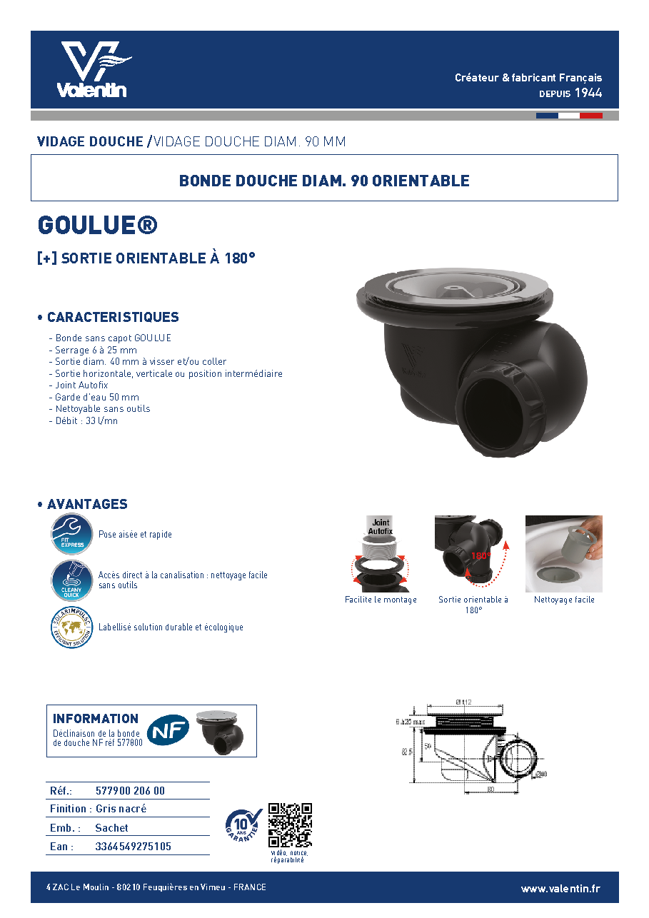 Fiche technique fournisseur