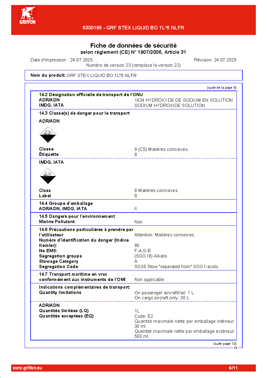 Fiche technique fournisseur