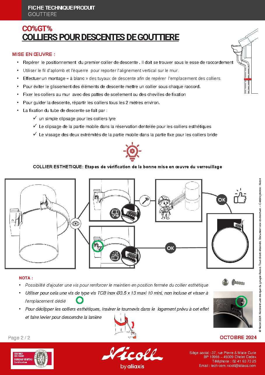 Fiche technique fournisseur