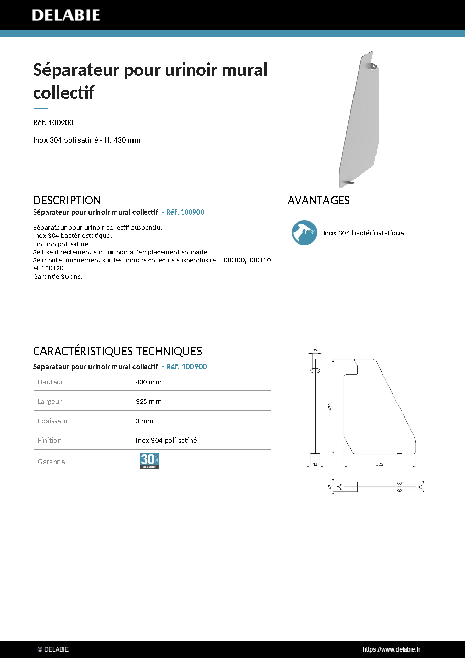 Fiche technique fournisseur