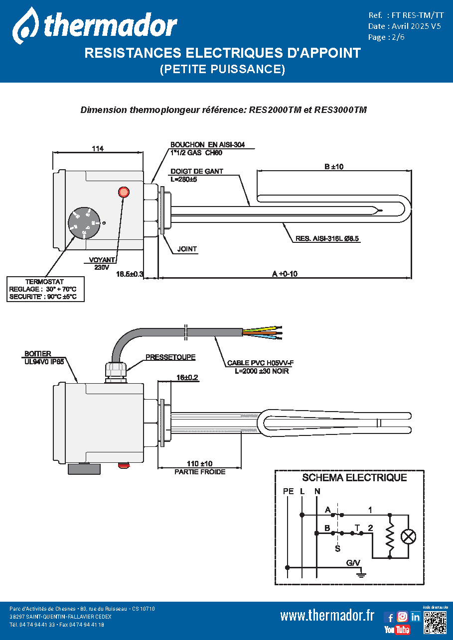 Fiche technique fournisseur