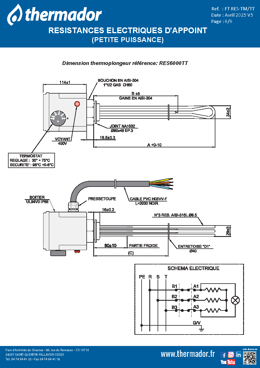 Fiche technique fournisseur