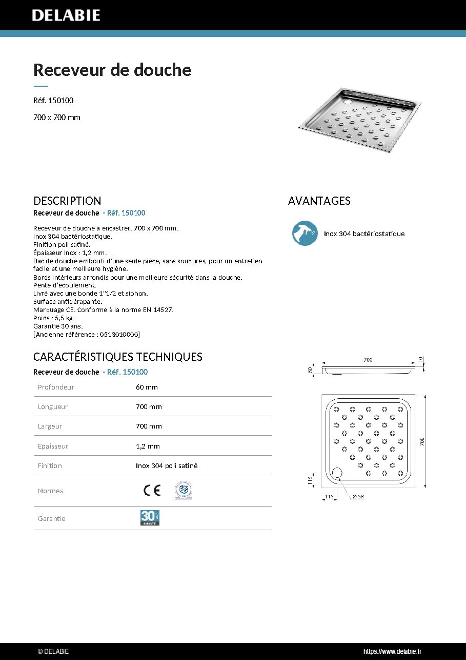 Fiche technique fournisseur