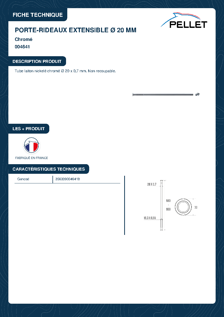 Fiche technique fournisseur