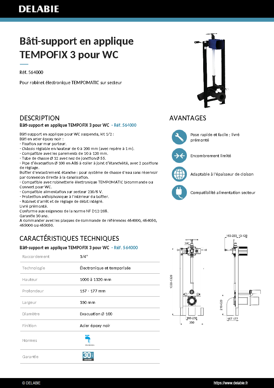 Fiche technique fournisseur
