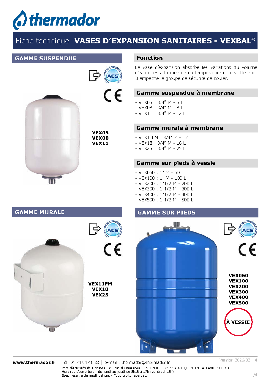 Fiche technique fournisseur