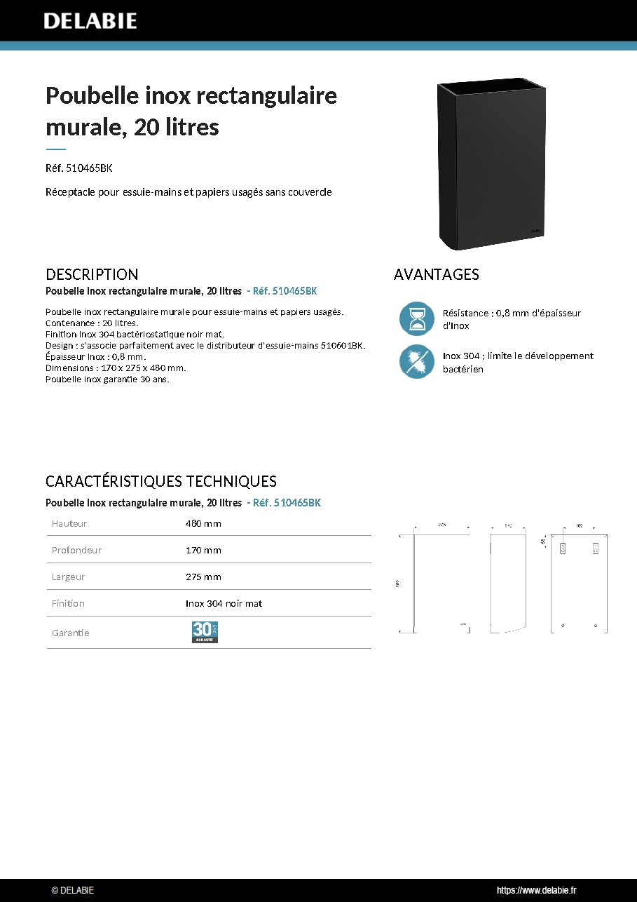 Fiche technique fournisseur