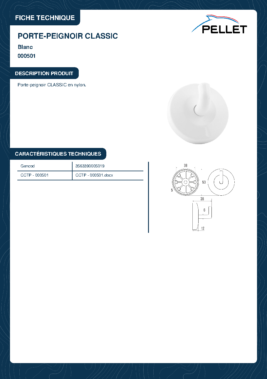 Fiche technique fournisseur