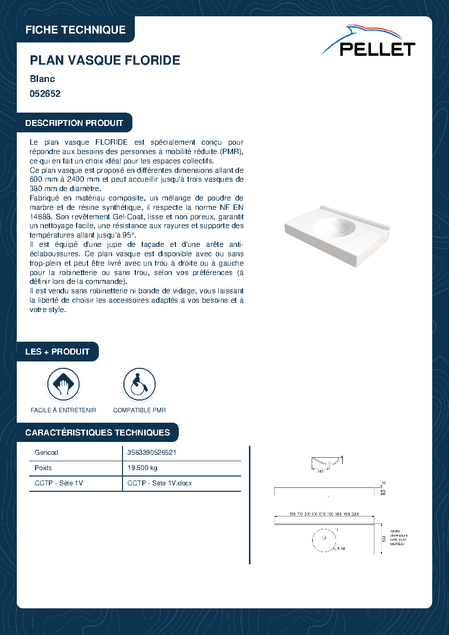 Fiche technique fournisseur