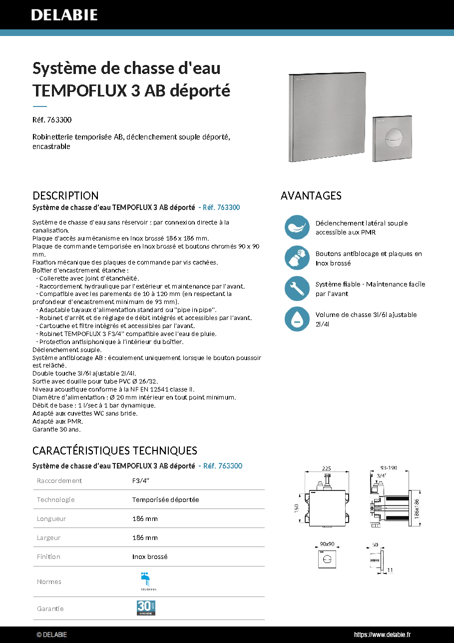 Fiche technique fournisseur